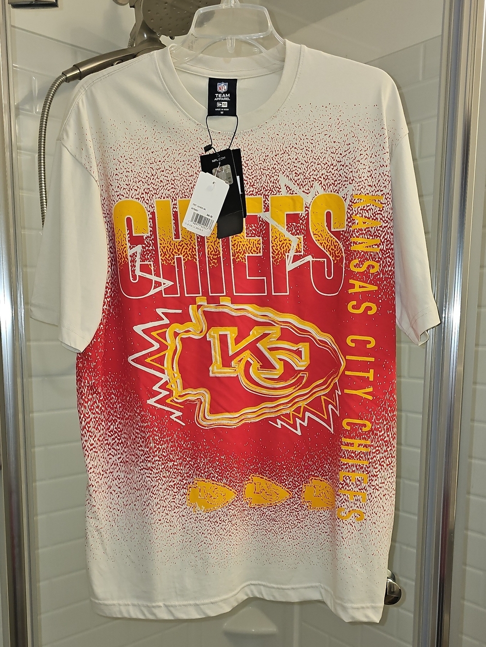 NFL KC Chiefs Team Burst Sublimated T-Shirt - Men's Medium. NWT.